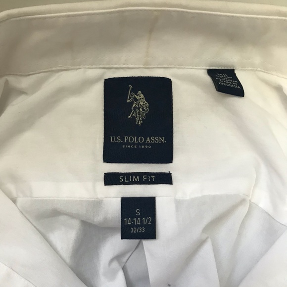 U.S. Polo Assn. Long Sleeve Button Down Shirt /White/SMALL 14"- 14 1/2… - Picture 5 of 7